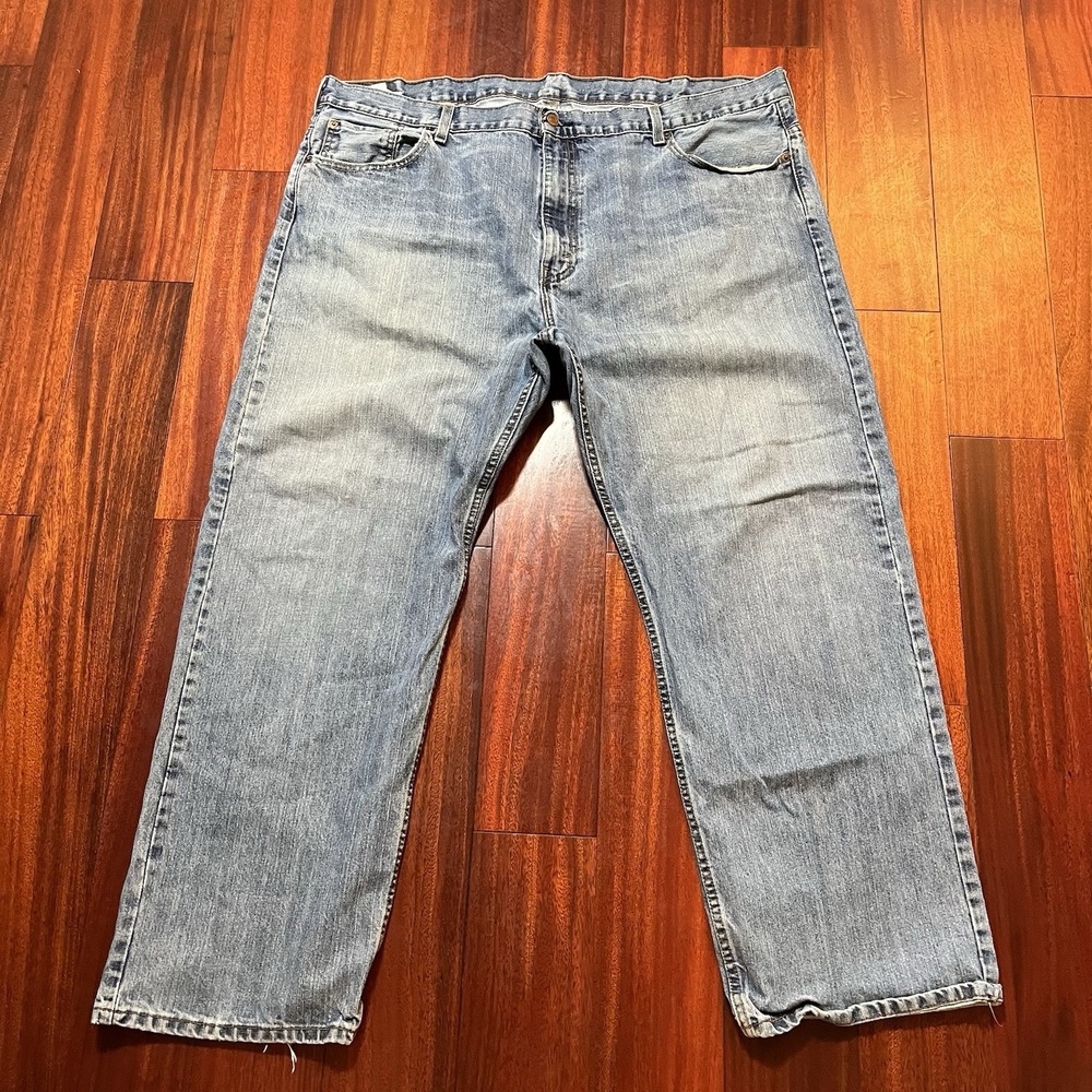 Levis Jeans Mens 44x30 569 Loose Straight Skater Grunge Distressed Fade Casual